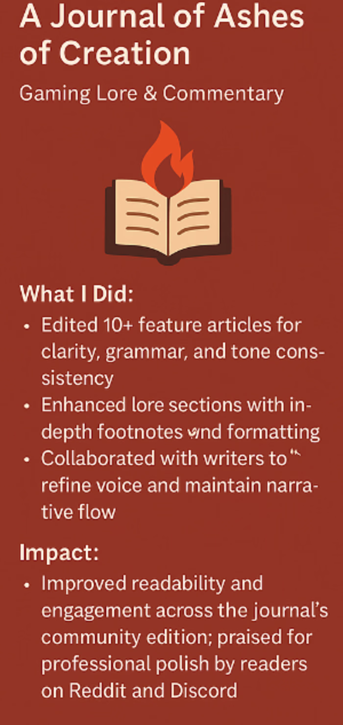 game editorial writing