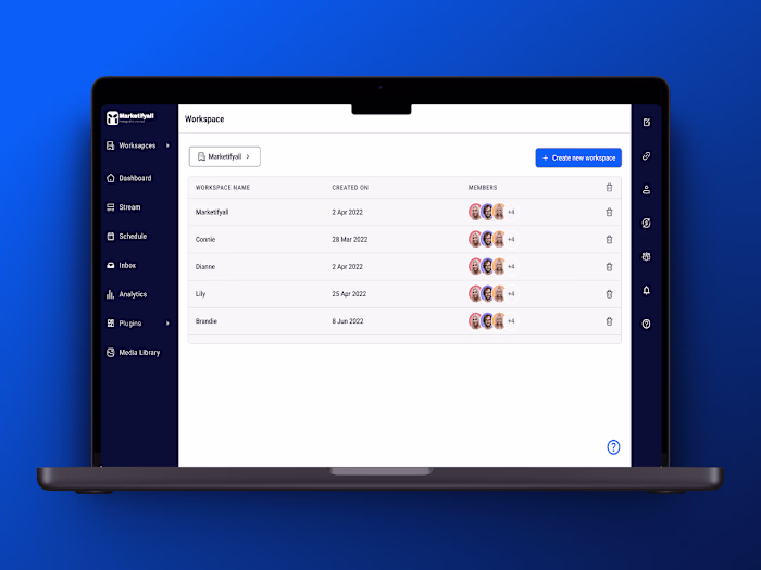 Marketifyall - Social media managment application 