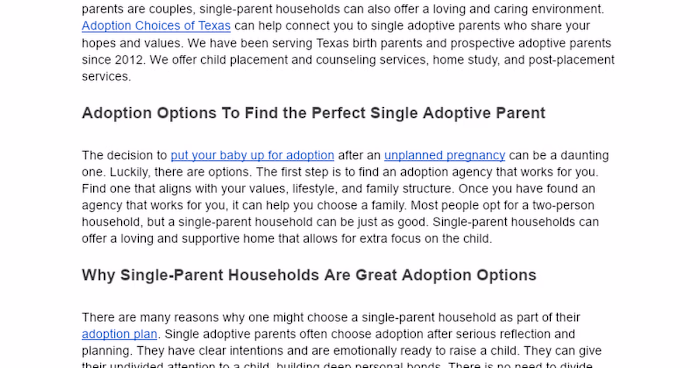 Single-Parent Adoption Options and Support