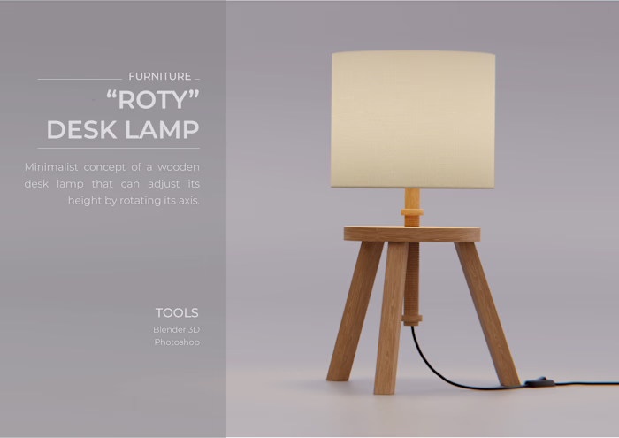 ROTY | Desk Lamp - 3D Model & Render