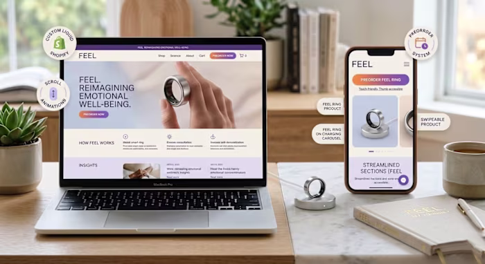 Shopify E-commerce Website for FEEL - Emotional Well-Being Ring