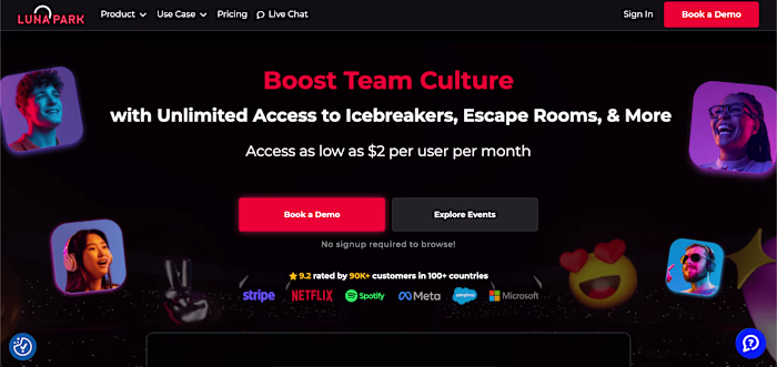 Luna Park – Virtual Team Building Platform