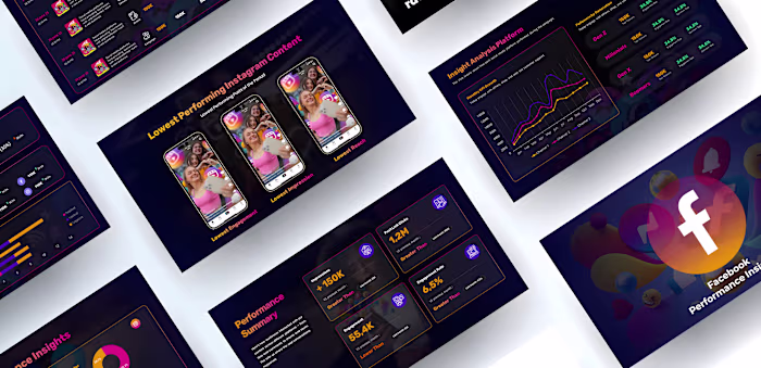 Social Media Report Template Design