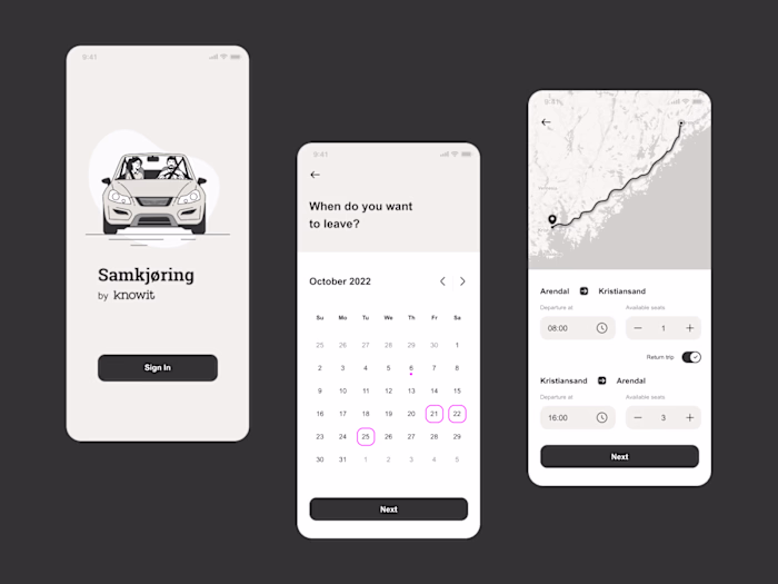 It's a internal app to incentivise employees to drive together.