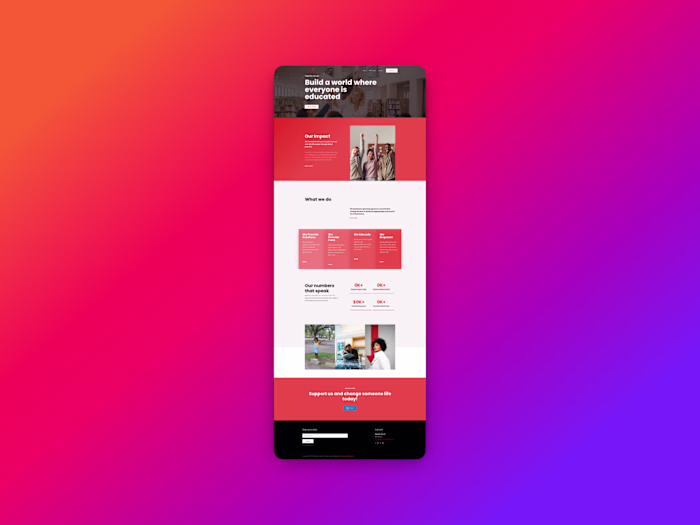 A modern website for a