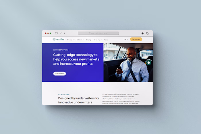 Emilian Insurtech website