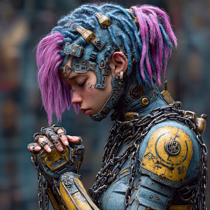 New World Prisoners Chained by the era. Midjourney v7.