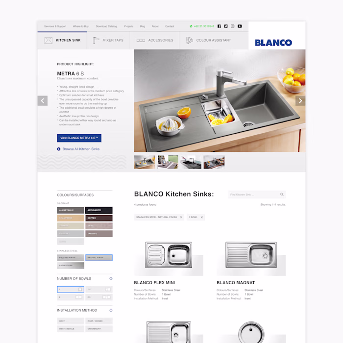 Website for BLANCO Indonesia