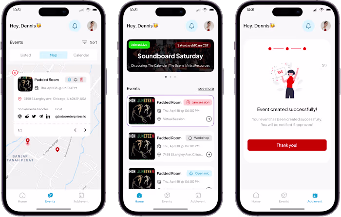 Chilbration-App Design in Flutterflow |  Design and Development