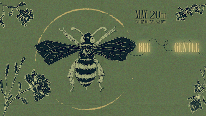 Post card with augmented reality - Bee gentle