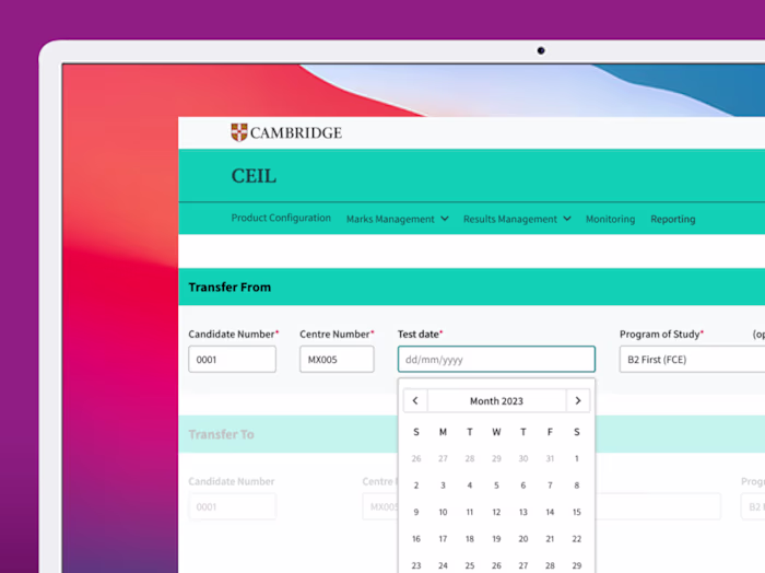 UI for internal Cambridge University