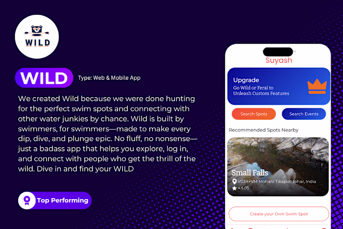 Wild App Development for Swimmers