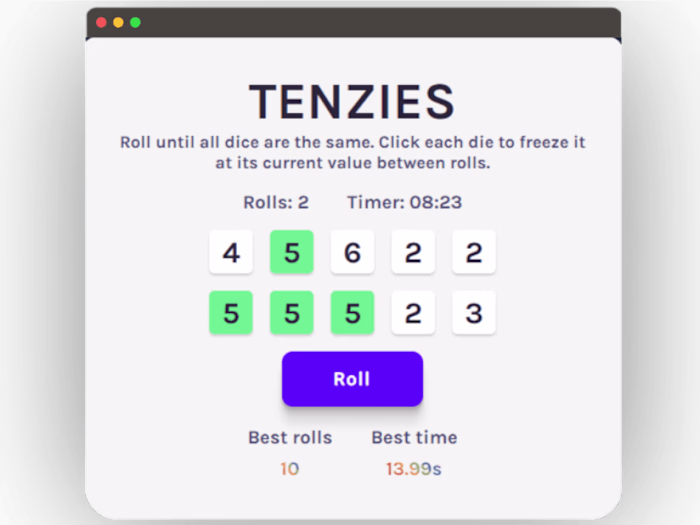 Tenzies:  Roll and Match Fun 