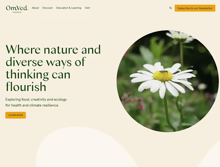 A seasonal website for
OmVed Gardens