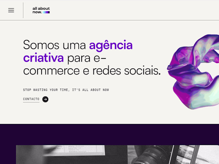 All About Now - Digital Agency Website Portfólio
