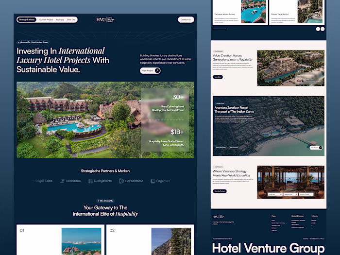 Luxury Hotel Investment Firm Website Design