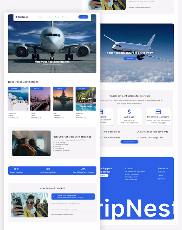 Built a React version of an airline website I came across on...