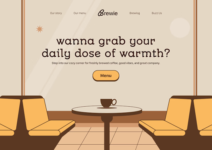 Coffee shop Website hero section.

The