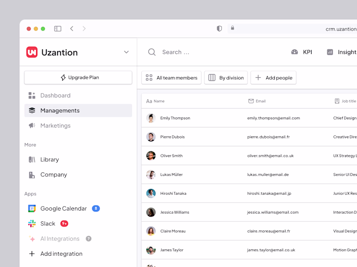 Member Area CRM AI Integration - Dashboard