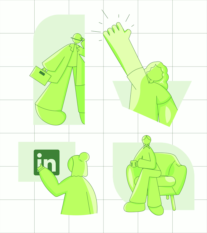 Linkedin inspired brand illustrations 🎨 by Taysha Billinger