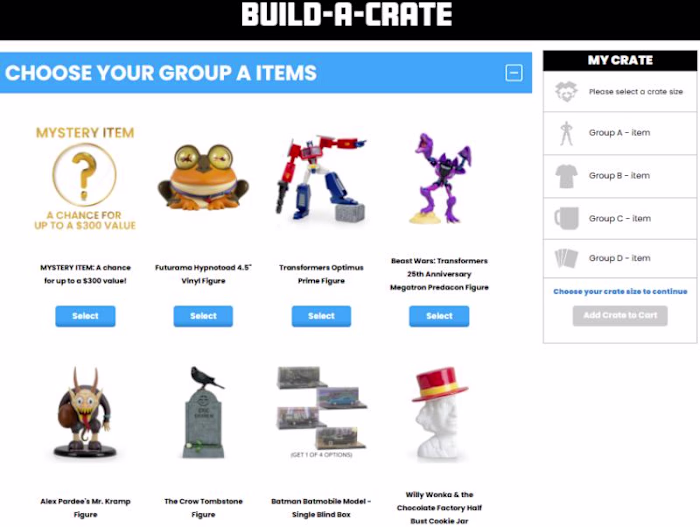 Build-A-Crate Website/Product Launch