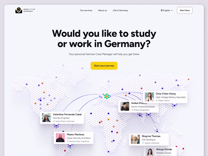 Make it to Germany (Web Design and Webflow Development)