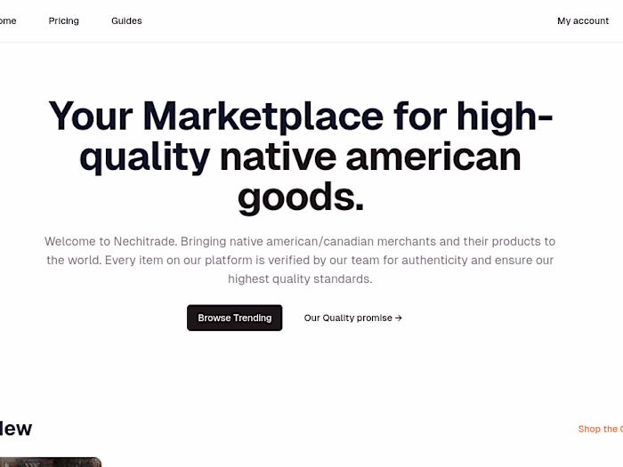 Native Products Marketplace App – Nechitrade
