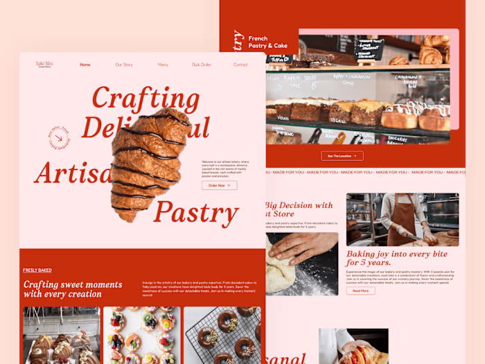 Cake and Bakery Web Design