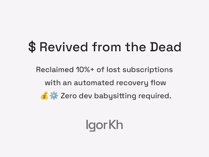 Subscription Recovery Integration with Vindicia
