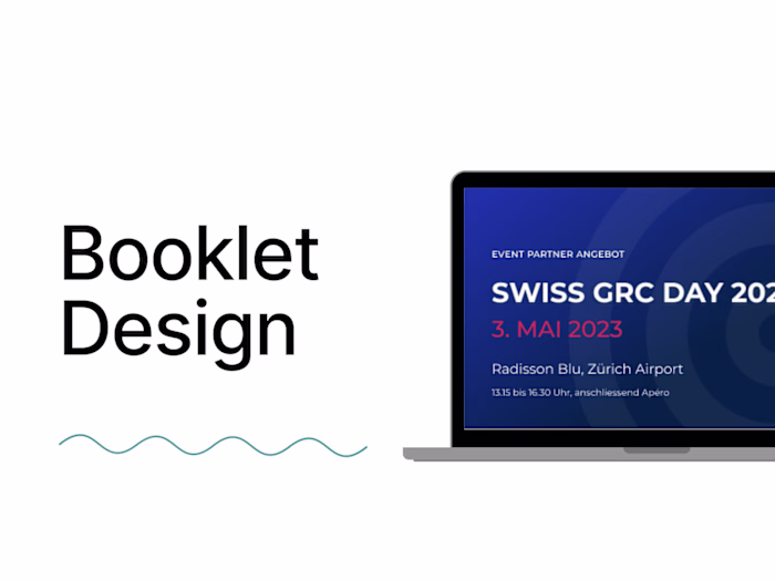 Booklet design - event