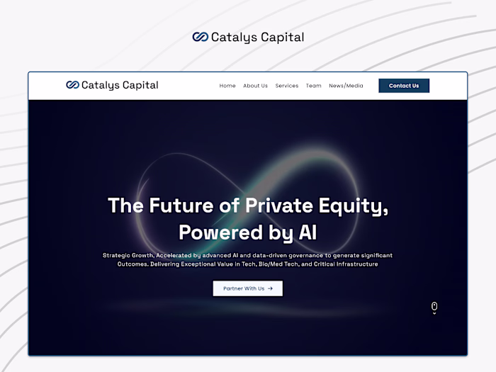 Catalys Capital Muti-Page website design and development 