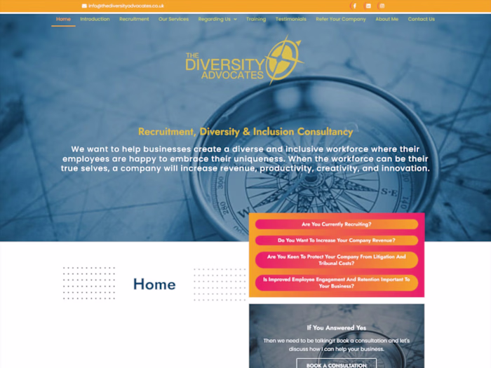 WordPress Website for Diversity & Inclusion Consultancy