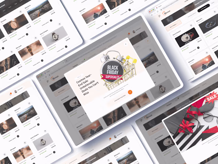 UI Mock-ups of an 
E-commerce Page Catalogue