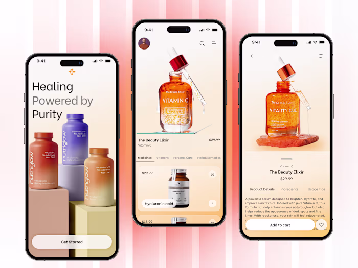Beauty Product App concept UI