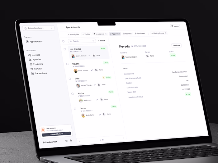 Producerflow | Compliance Tracking for Insurance Carriers