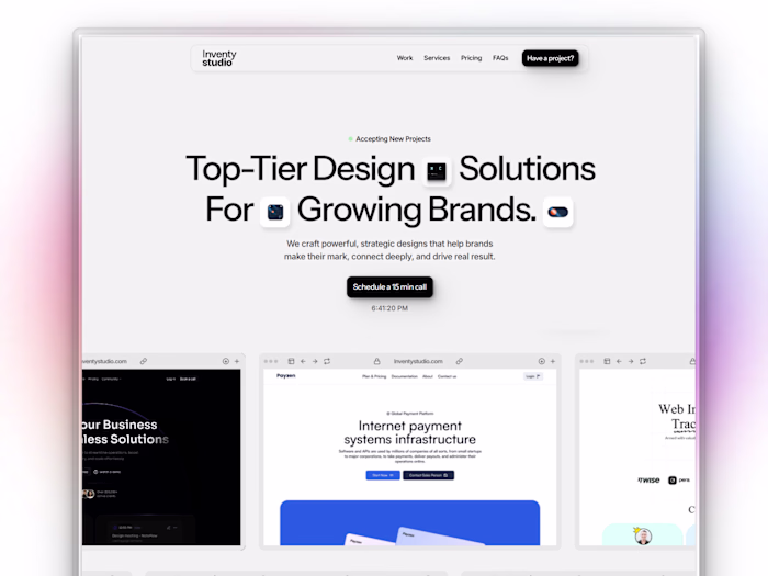 Inventy Studio Website Design and Development
