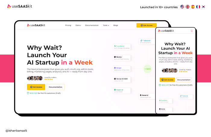 useSAASkit - B2B SaaS Product