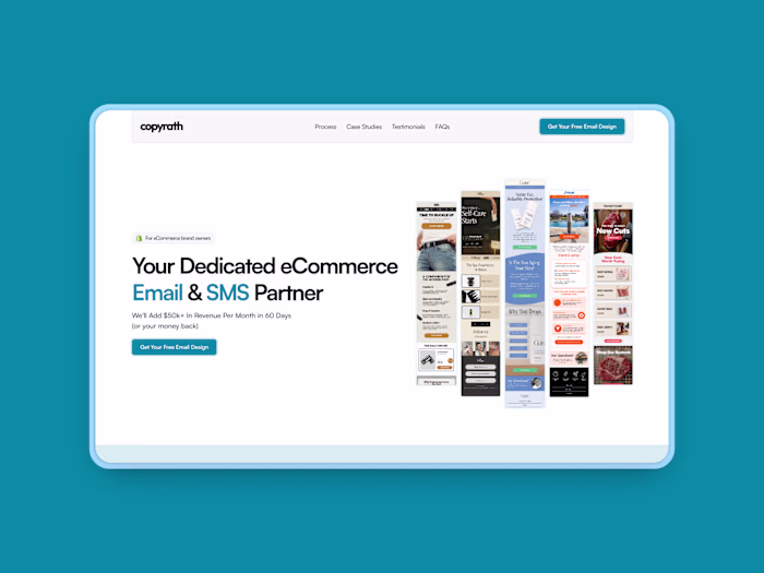 Landing page for Copyrath