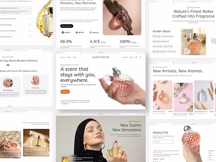 Here's come for next template fregnance landingpage, any fee...