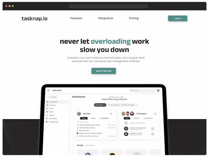 tasknap.io - task and project management app for teams
