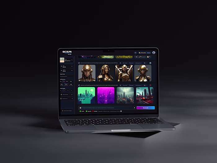 AI Image generation Dashboard design