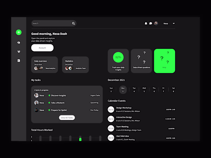 Digital Dashboard for 'Nexa Analytics'