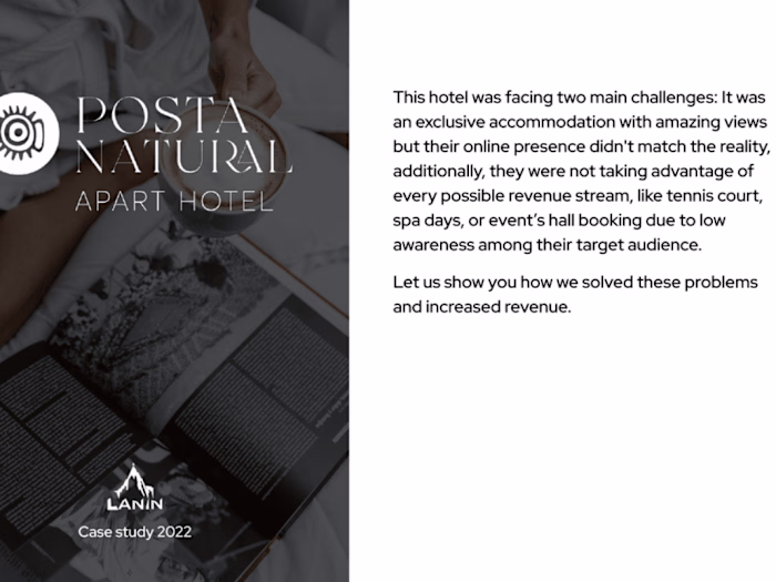 Case Study: Hotel Marketing, Content Creation and KPI.