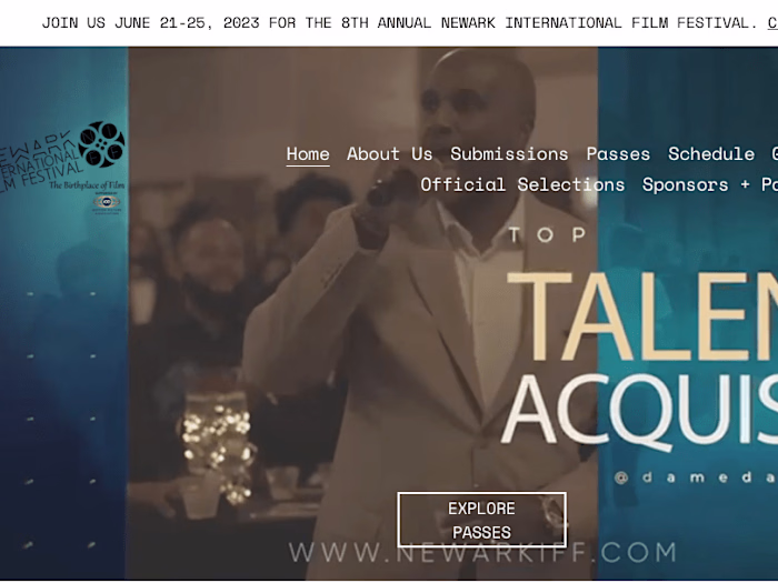 Website Design for Film Festival