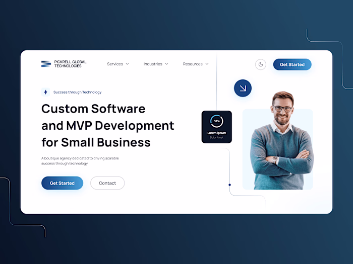Pickreel Global Solutions – Corporate Website UX/UI Design