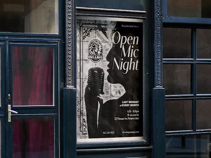 Poster Design for Coffee Shop - Open Mic Night