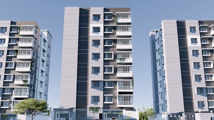 Architectural visualisation of a modern