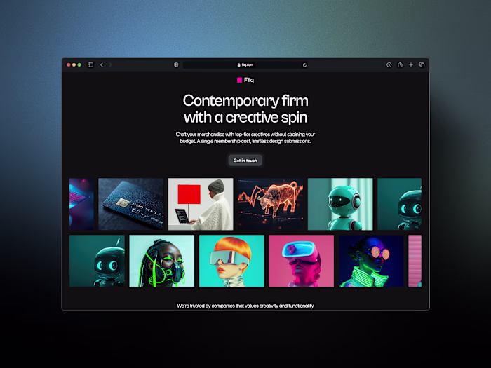 Fliq - One page Portfolio Framer Template 