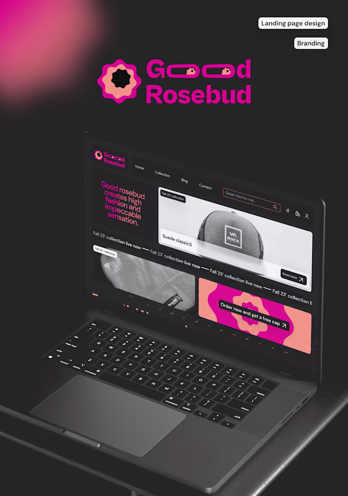 E-Commerce store Branding and Landing page design 