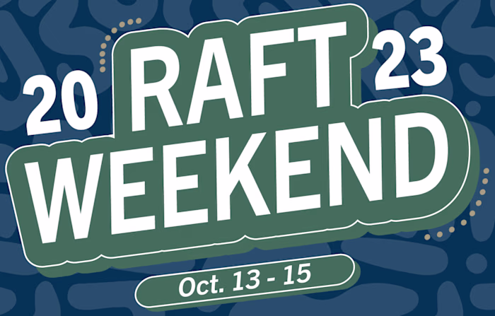 RAFT Weekend 2023:  Logo, Instagram, Email, and Facebook